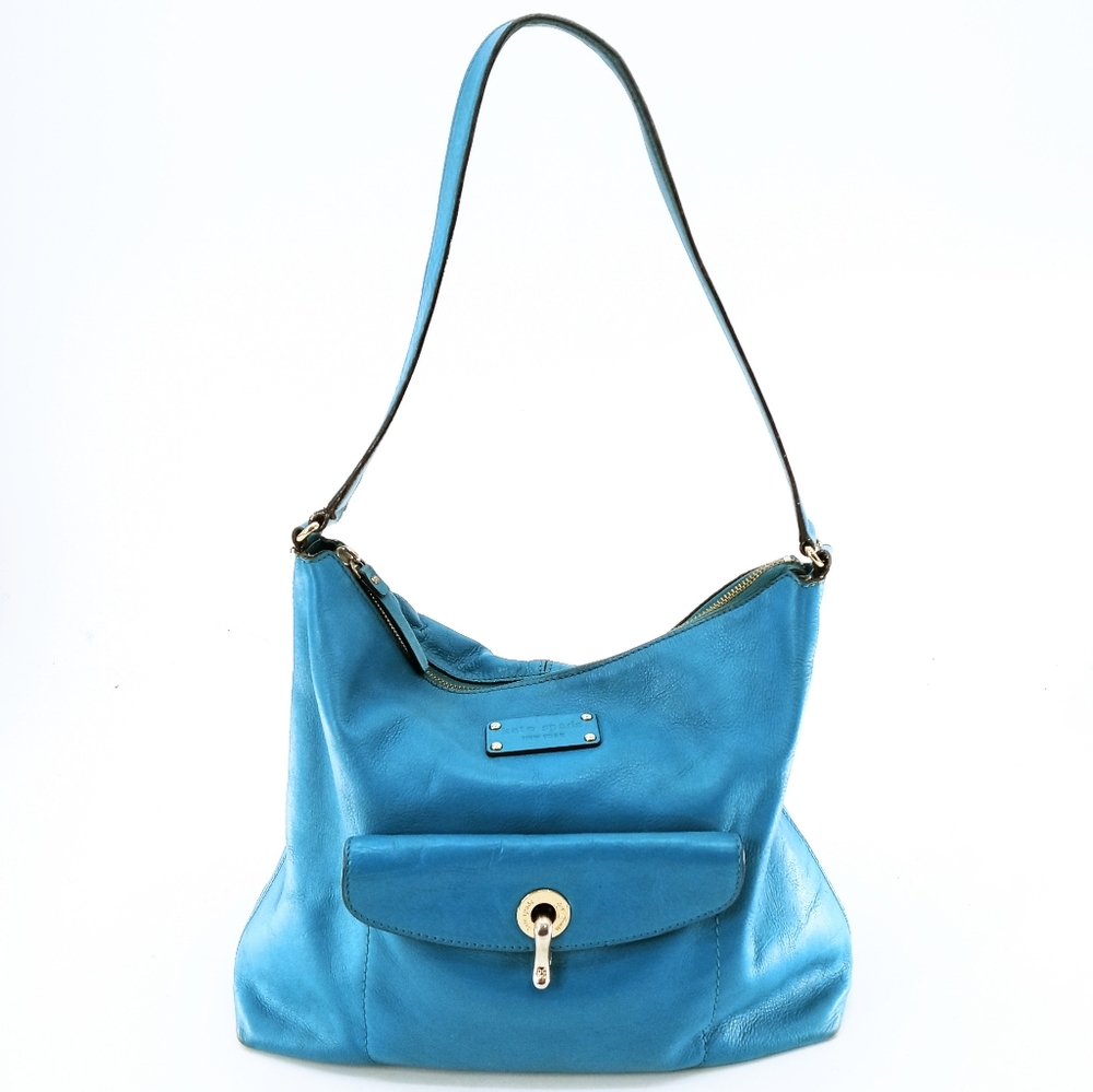 Kate Spade Serena Scion Blue Leather Shoulder Handbag